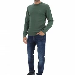 Girocollo Lacoste Uomo Ah2193 In Cotone Tinta Unita -Lacoste shop 5731cf8c606b58df2ae43343c081a635