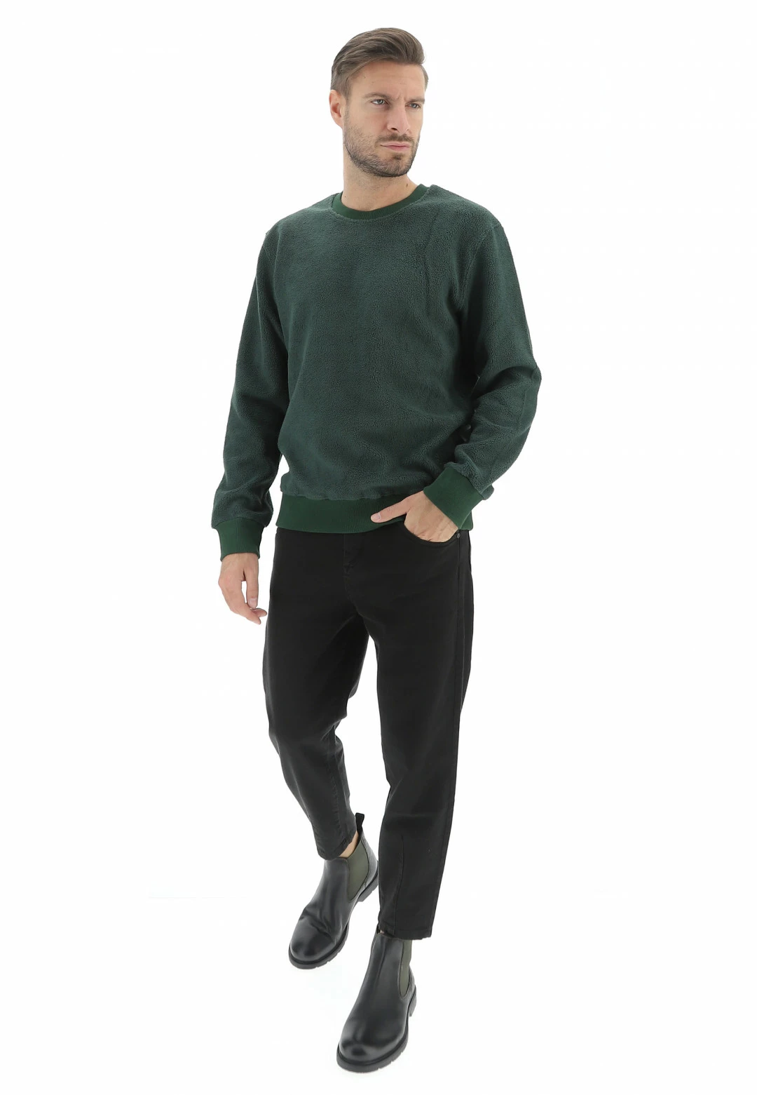 Felpa Girocollo Gianni Lupo Effetto Orsetto 7 Felpa Girocollo Gianni Lupo Effetto Orsetto - immagine 5