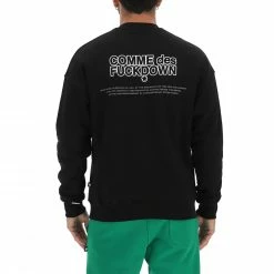Felpa Girocollo Felpata Comme Des Fuckdown Con Logo Fronte E Retro -Lacoste shop 5836f6f38a146a17851917166c4fef07