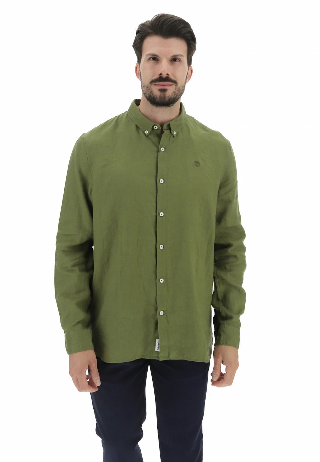 Camicia Timberland Uomo In Lino Con Logo Ricamato Tono Su Tono 13 Camicia Timberland Uomo In Lino Con Logo Ricamato Tono Su Tono - immagine 11