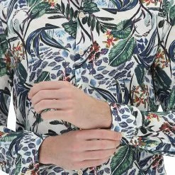 Camicia Con Collo Alla Coreana Markup In Fantasia Foglie All Over -Lacoste shop 5ccbdbd63cff27590a34c84a3fa148ac