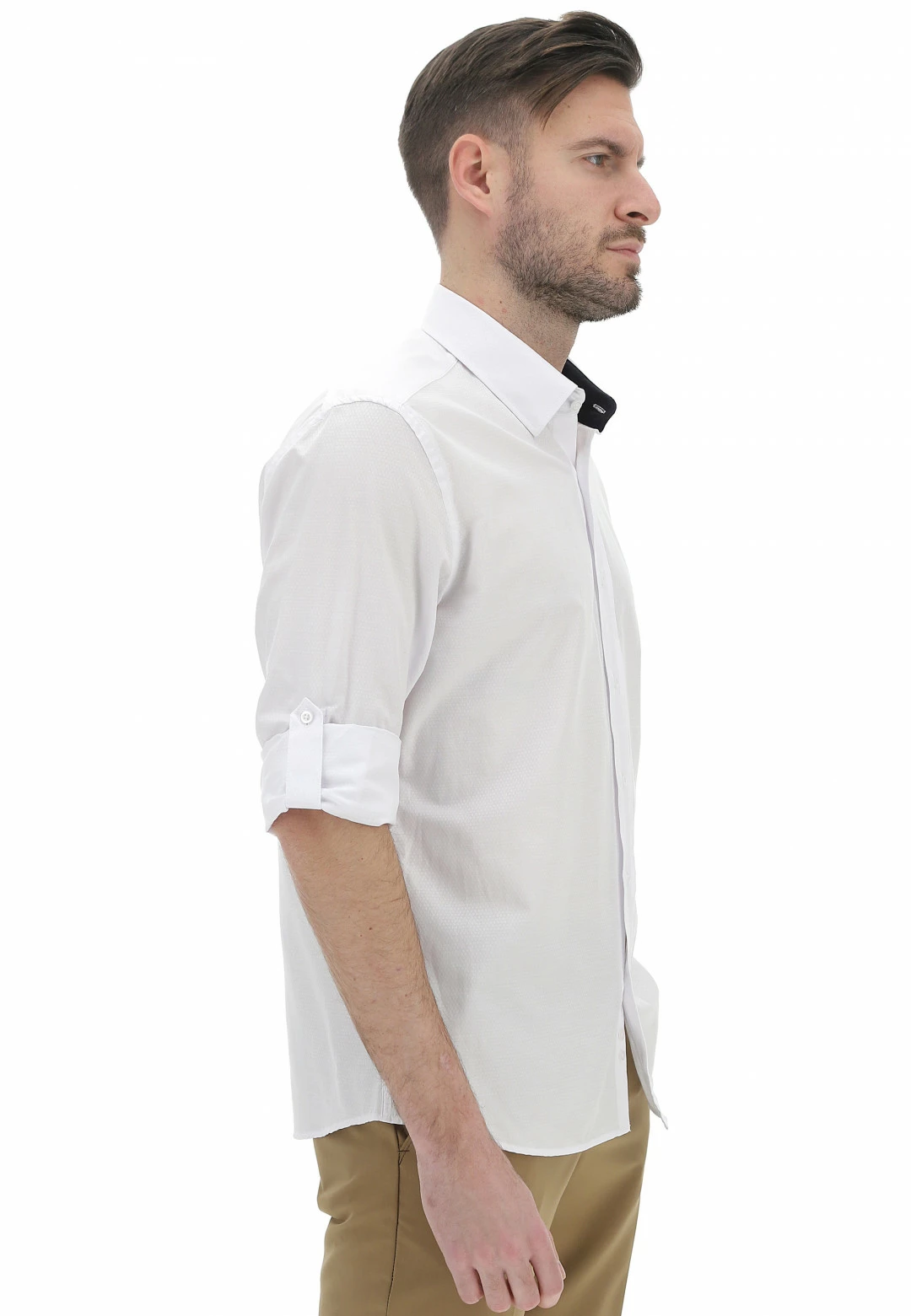 EKS Camicia Uomo èks Regular Fit In Tessuto Operato 4 EKS Camicia Uomo èks Regular Fit In Tessuto Operato - immagine 2