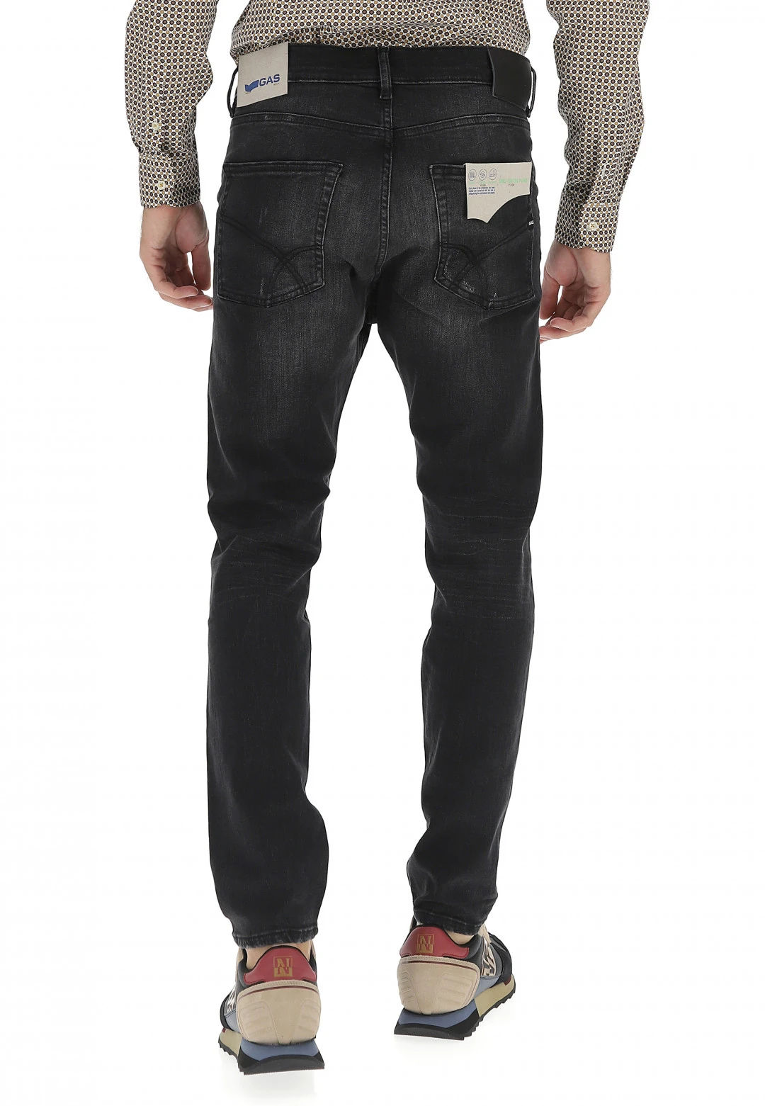 GAS Jeans Jeans Nero Gas Modello Teo Simple Con Micro Rotture 5 GAS Jeans Jeans Nero Gas Modello Teo Simple Con Micro Rotture - immagine 3