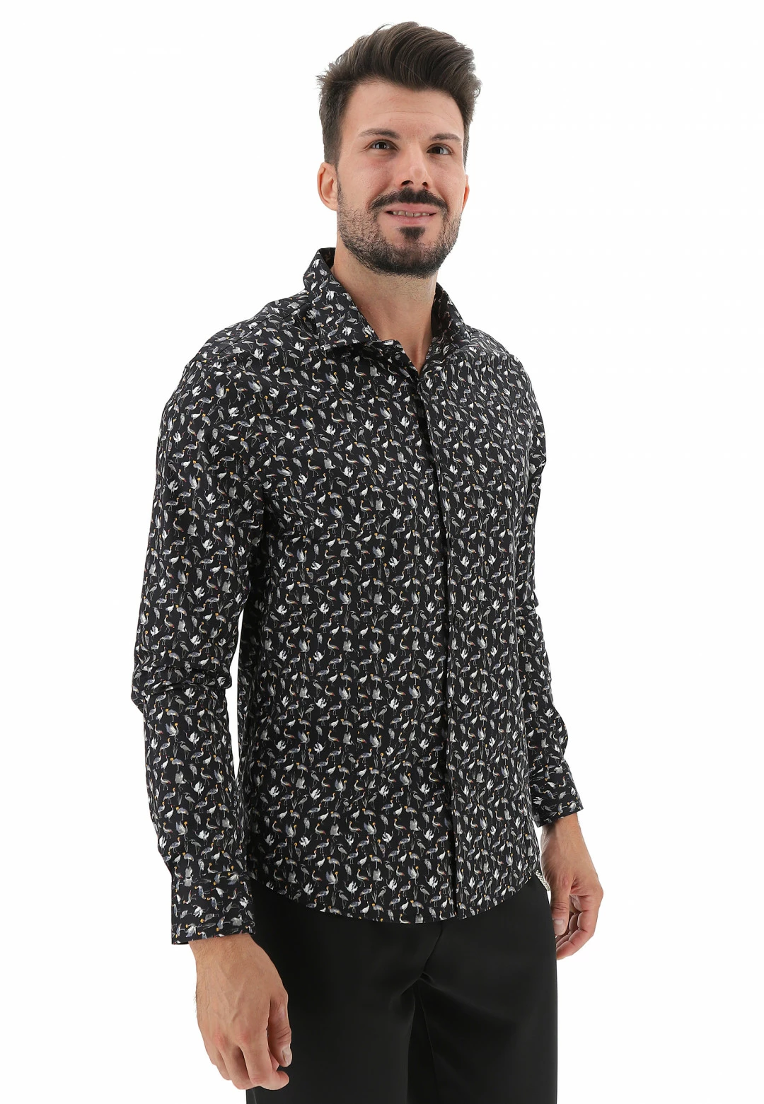 Camicia Stretch Fantasia All Over Eks 4 Camicia Stretch Fantasia All Over Eks - immagine 2