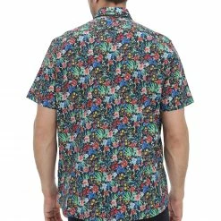 Camicia Manica Corta Bugatti In Fantasia Floreale Sfondo Blu -Lacoste shop 623b91b5db74304cfc0d240e106f3bb6