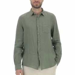 40 WEFT Camicia 40weft Uomo In 100% Lino Con Taschino