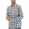 Camicia A Quadri Blend Felpata In Cotone