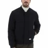 Giaccone Manuel Ritz Modello Bomber In Misto Lana Con Zip E Tasche A Filo