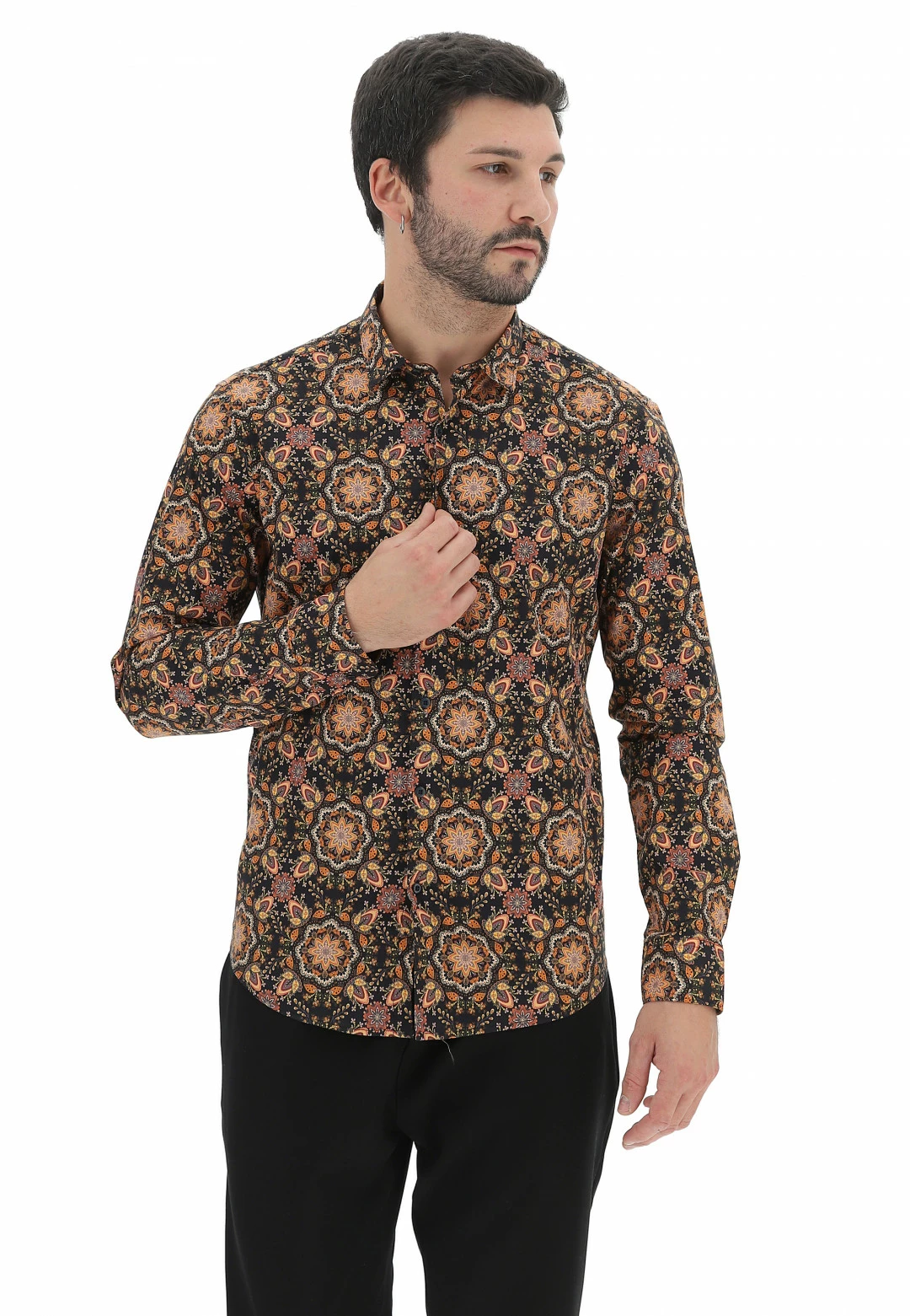 Camicia In Cotone Stretch Gianni Lupo Fantasia All Over 3 Camicia In Cotone Stretch Gianni Lupo Fantasia All Over