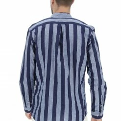 8.9 OTTOPUNTONOVE Camicia Coreana 8.9 In Lino E Cotone A Righe Uomo -Lacoste shop 6469e21f9ca7f7c24f763f2b251b15d2