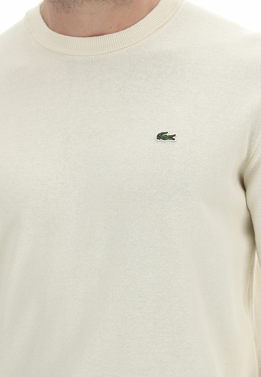 Maglioncino Girocollo Lacoste Uomo Tinta Unita Con Logo A Contrasto Sul Petto 11 Maglioncino Girocollo Lacoste Uomo Tinta Unita Con Logo A Contrasto Sul Petto - immagine 10