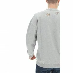 Felpa Girocollo Con Rotture Age In Cotone Garzato -Lacoste shop 65177ce376172e753177d7c4ac8e1061