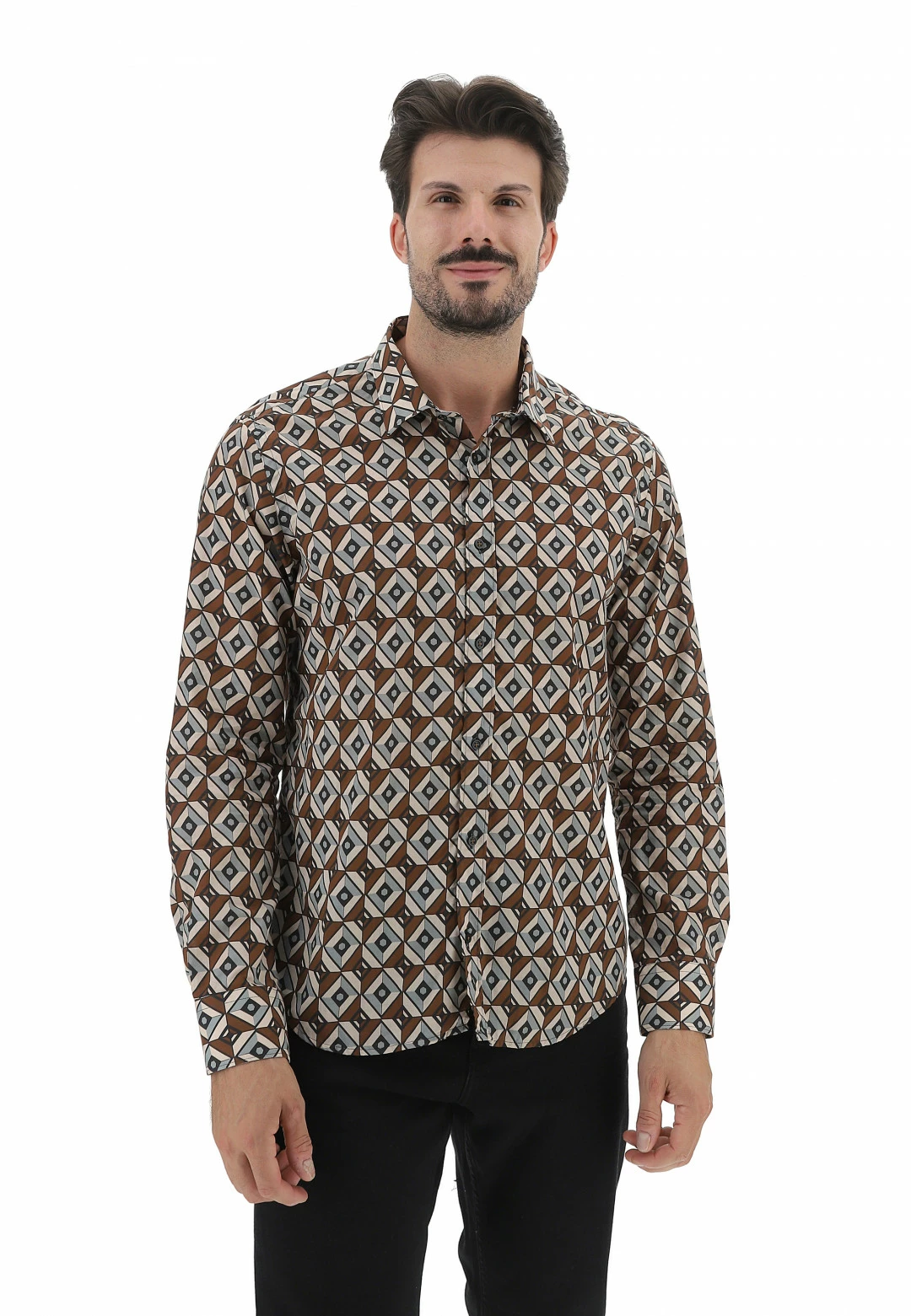 TUPERTU Camicia Uomo Tu Per Tu In Cotone A Fantasia 3 TUPERTU Camicia Uomo Tu Per Tu In Cotone A Fantasia