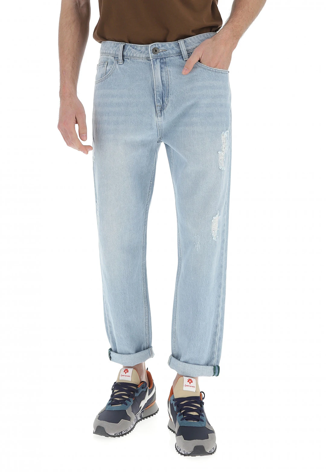 Jeans Age Cropped Fit Con Rotture 4 Jeans Age Cropped Fit Con Rotture - immagine 2