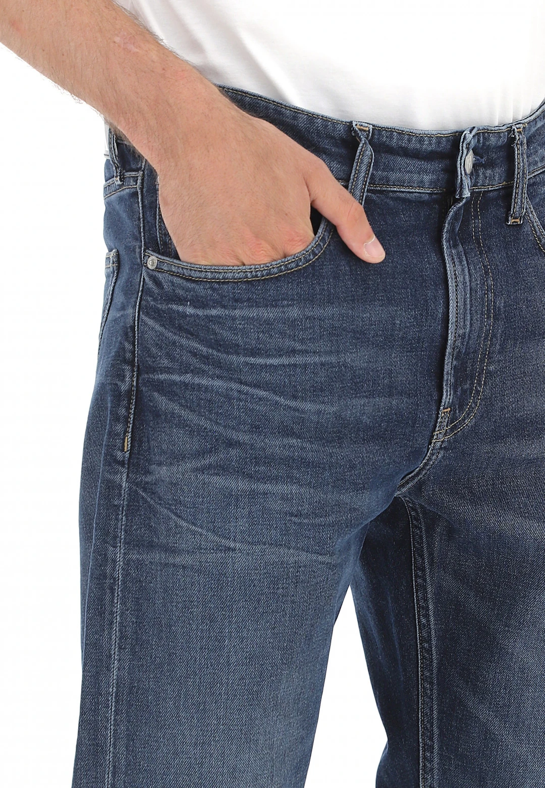 Jeans Calvin Klein Jeans Uomo Lavaggio Scuro Slim Taper 8 Jeans Calvin Klein Jeans Uomo Lavaggio Scuro Slim Taper - immagine 6