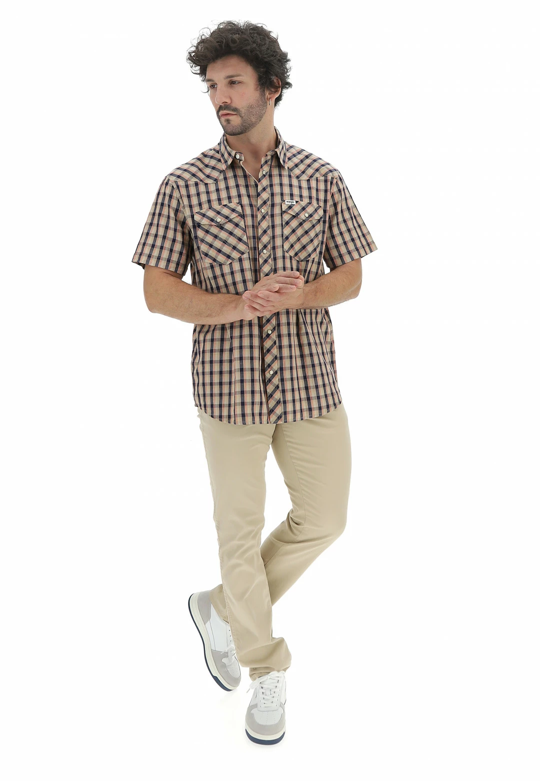 Camicia Manica Corta Quadrettata Wrangler W5h84m81a 6 Camicia Manica Corta Quadrettata Wrangler W5h84m81a - immagine 4