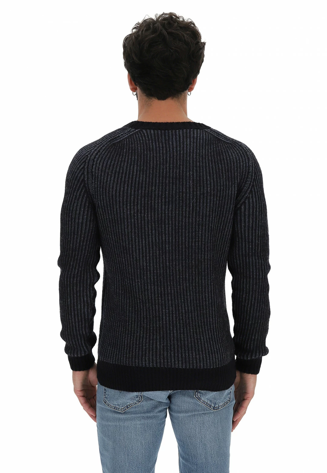 8.9 OTTOPUNTONOVE Maglione Girocollo In Costina Inglese Bicolor 8.9 Misto Lana 9 8.9 OTTOPUNTONOVE Maglione Girocollo In Costina Inglese Bicolor 8.9 Misto Lana - immagine 8