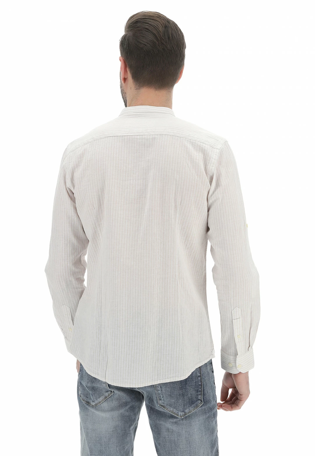 Over-D Camicia Over/d Con Collo Alla Corena In Misto Lino A Righe 5 Over-D Camicia Over/d Con Collo Alla Corena In Misto Lino A Righe - immagine 3