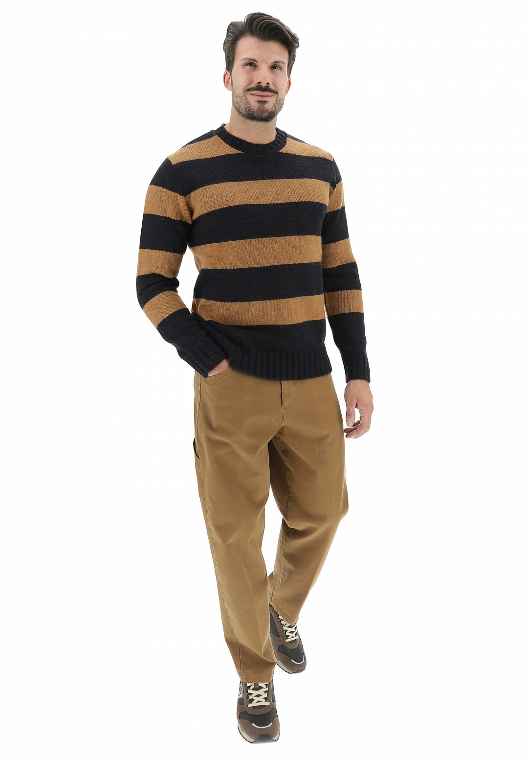 Esteban Martinez Girocollo Misto Lana Rigato Uomo 7 Esteban Martinez Girocollo Misto Lana Rigato Uomo - immagine 5