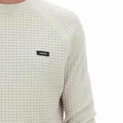 Maglioncino Girocollo Calvin Klein Con Lavorazione Waffle E Patch Uomo -Lacoste shop 7222dc28867543a713a1ee52c81ee858