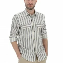 8.9 OTTOPUNTONOVE Camicia A Righe Misto Lino 8.9 Uomo