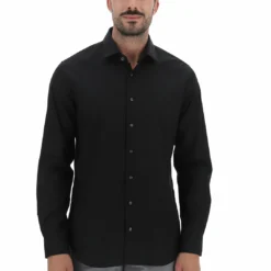 Camicia Michael Kors Uomo Tinta Unita Slim Fit Con Logo Ricamato Tono Su Tono -Lacoste shop 7524e65b556f489305512e7e97b3188d