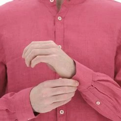 Camicia Uomo Age In Lino Tinta Unita Con Collo Coreana -Lacoste shop 7578c0af8e95c5987926082df43dc6e8