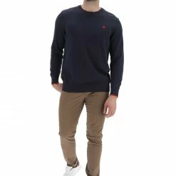 Maglioncino Girocollo Timberland In Cotone Biologico Con Logo Sul Petto A Contrasto -Lacoste shop 765a4230c75b36c096dc67ed85eb14c2