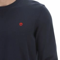 Maglioncino Girocollo Timberland In Cotone Biologico Con Logo Sul Petto A Contrasto -Lacoste shop 76b2f84a0e4cd96155b2693341d44ba3