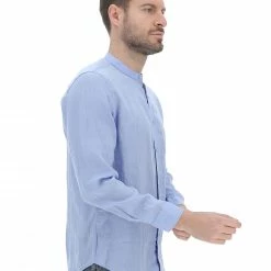 Camicia Coreana In Lino Manica Lunga Gianni Lupo -Lacoste shop 770e371b2f1404080ea7d1bbcc8fc2e7