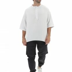 Camicia Catch Over Fit Collo Alla Coreana Con Bottoni A Serafino -Lacoste shop 7aaa2baed2c3d1499db7e815c5a3206c