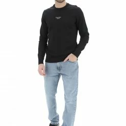 Maglioncino Calvin Klein Jeans Uomo In Cotone Morbido Con Scritta Logo Centrale -Lacoste shop 7af15980b76804becaabc8d35d5558ef
