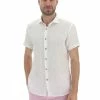 YES.ZEE Camicia In Lino Manica Corta Yes Zee Uomo -Lacoste shop 7b49c3a89ba8bdfbd3dda2231d35e98b