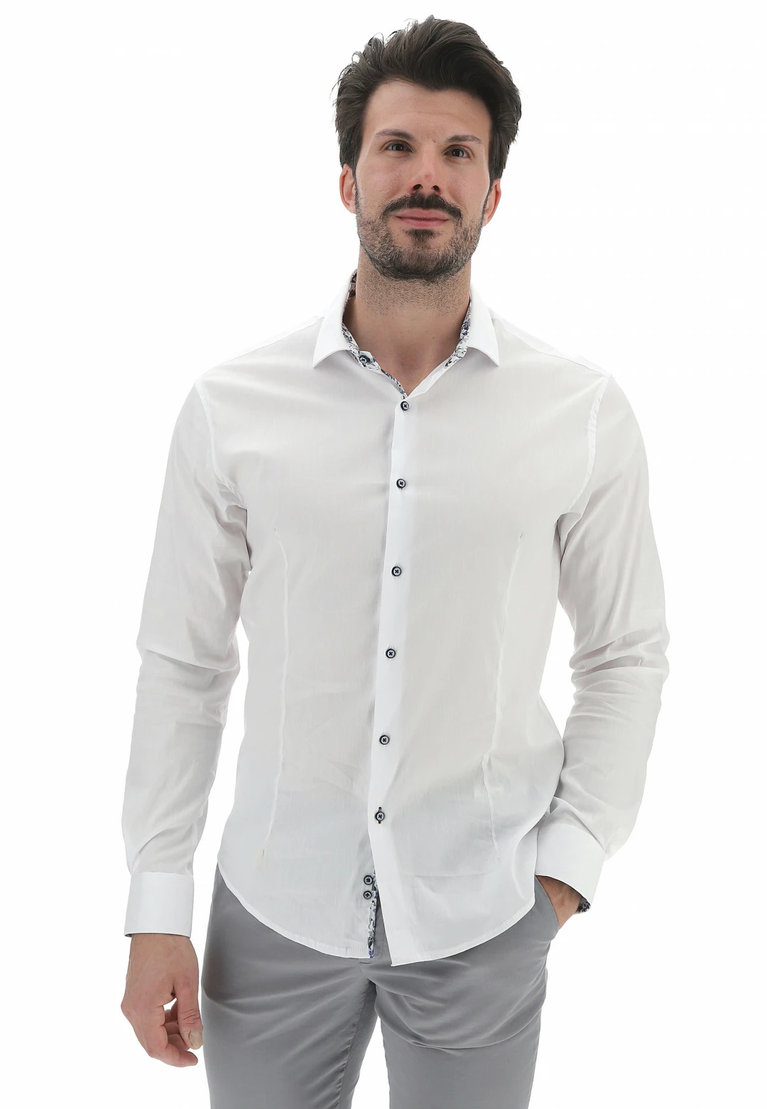 EKS Camicia èks Stretch Con Profilo In Fantasia Uomo 3 EKS Camicia èks Stretch Con Profilo In Fantasia Uomo