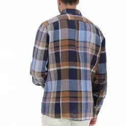 Camicia Olymp Uomo In 100% Lino Con Fantasia A Quadri -Lacoste shop 7be7fd9cb4dcb42a590cee0db15cad52