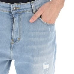 8.9 OTTOPUNTONOVE Jeans 8.9 Uomo Slim Fit Con Rotture E Lavaggio Chiaro Made In Italy -Lacoste shop 7fe45900115b4133cccc0ec919344501