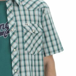 Camicia A Quadri Manica Corta Wrangler W5h84mg26 -Lacoste shop 82ee6e276d6f25fec901fa3b1247f3b1