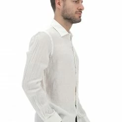 Camicia In 100% Lino Age Uomo Tinta Unita -Lacoste shop 832398db5dd2094be9e175db89e0cf1f