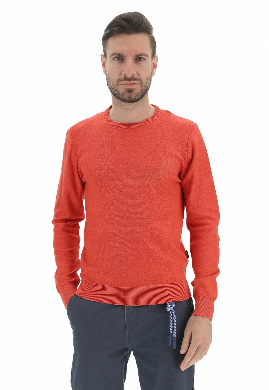 GAS Jeans Maglioncino Girocollo Gas Uomo In 100% Cotone Tinta Unita 3 GAS Jeans Maglioncino Girocollo Gas Uomo In 100% Cotone Tinta Unita