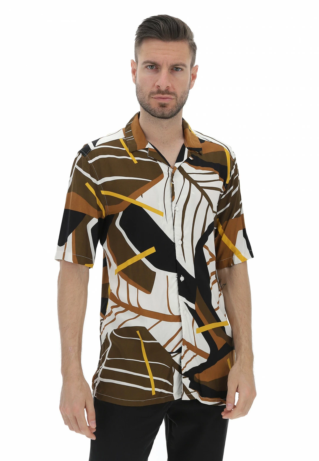 ONLY E SONS Camicia Manica Corta In Viscosa Only & Sons Stampata 8 ONLY E SONS Camicia Manica Corta In Viscosa Only & Sons Stampata - immagine 6