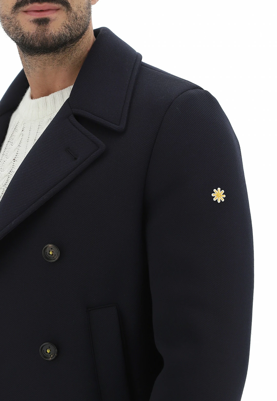 Giaccone Doppiopetto Manuel Ritz Con Lavorazione Picot Diagonale 8 Giaccone Doppiopetto Manuel Ritz Con Lavorazione Picot Diagonale - immagine 6