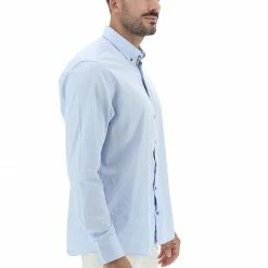 Camicia Uomo Bugatti In Cotone Tinta Unita Con Bottoni A Contrasto -Lacoste shop 852e1011ea05b0fcf9c0a0631464f330
