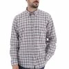BLU SALINA Camicia Botton Down Con Quadro In Cotone/lino -Lacoste shop 857a1e840e591a353b95106d9613ffb4