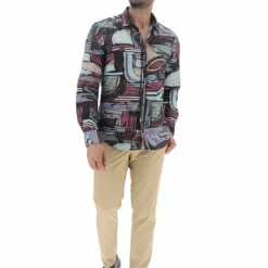 Camicia In Cotone Fantasia Tupertu Uomo -Lacoste shop 858948798a113ce501d6ce07d43e5e23