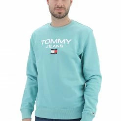 Tommy Hilfiger Jeans Felpa Girocollo Tommy Jeans Uomo Con Logo Grande Al Centro