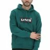 Felpa Con Cappuccio Levi's Garzata Uomo Con Logo Centrale