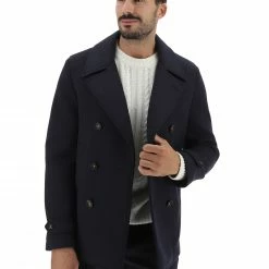 Giaccone Doppiopetto Manuel Ritz Con Lavorazione Picot Diagonale