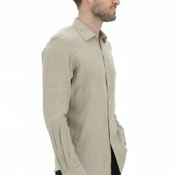 Camicia In 100% Lino Age Uomo Tinta Unita -Lacoste shop 8db9d4e0b3dd115e5147a86576bcafea