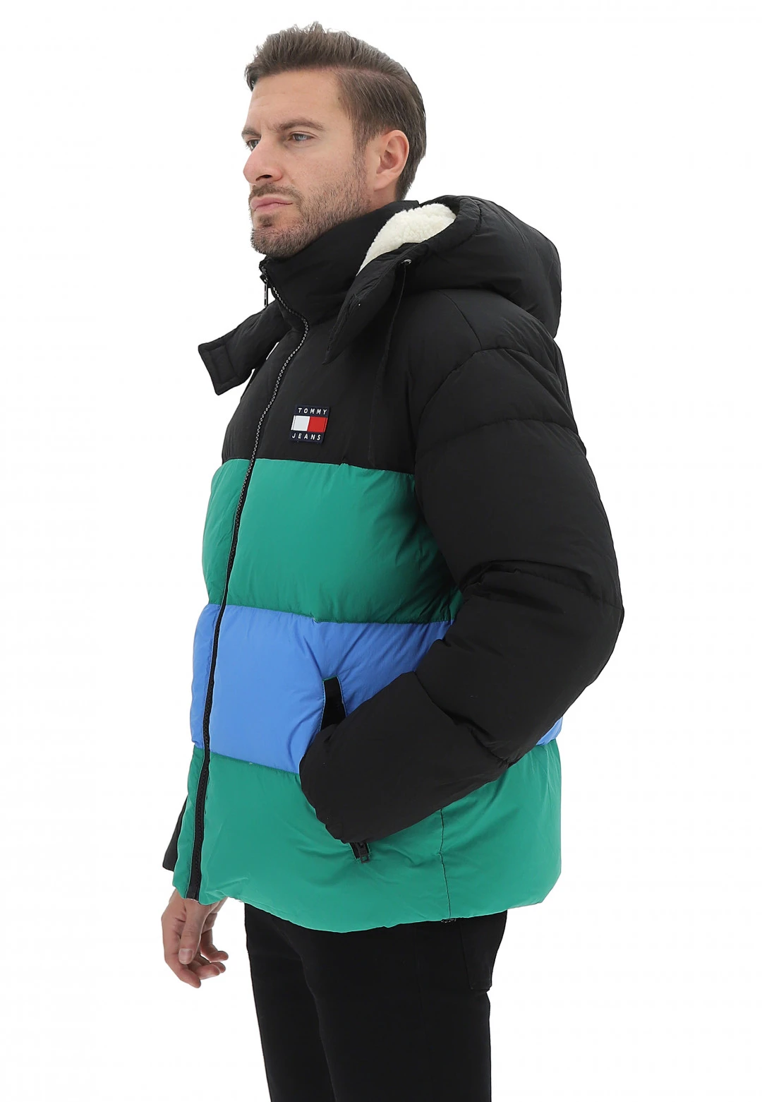 Tommy Hilfiger Jeans Giubbotto Color Block In Ovatta Tommy Jeans Uomo 3 Tommy Hilfiger Jeans Giubbotto Color Block In Ovatta Tommy Jeans Uomo - immagine 2