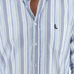 Camicia Righe Contrasto Rotte Mediterranee -Lacoste shop 91e56d7e11959363bdb56d021d67224f